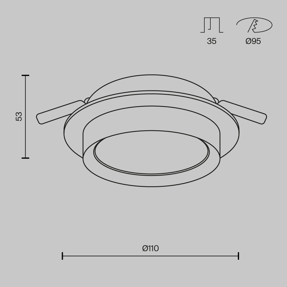 картинка Встраиваемый светильник Technical DL086-GX53-RD-B от магазина pro-decor.kz