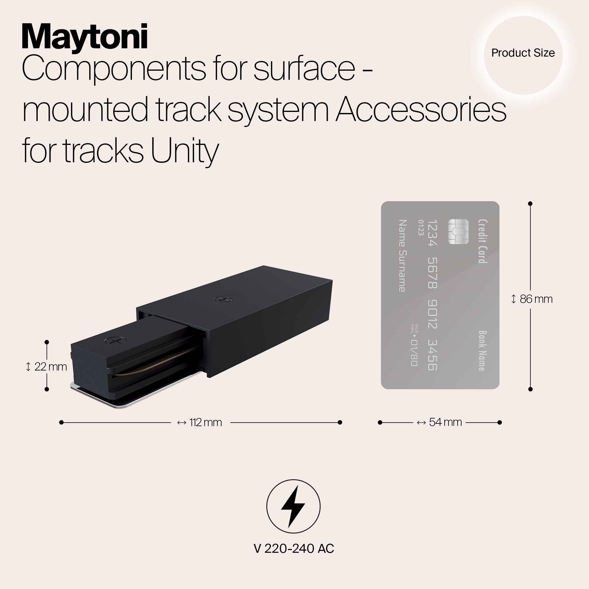 картинка Подвод питания Maytoni Track TRA001B-11B от магазина pro-decor.kz
