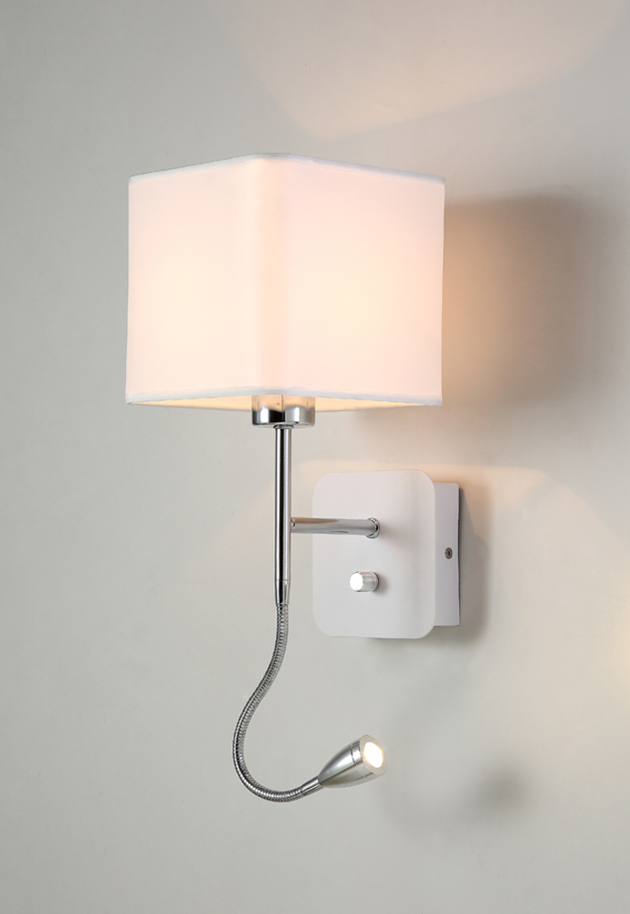 картинка Бра Crystal Lux PACO AP2 CHROME/WHITE Crystal Lux 3460/402 от магазина pro-decor.kz