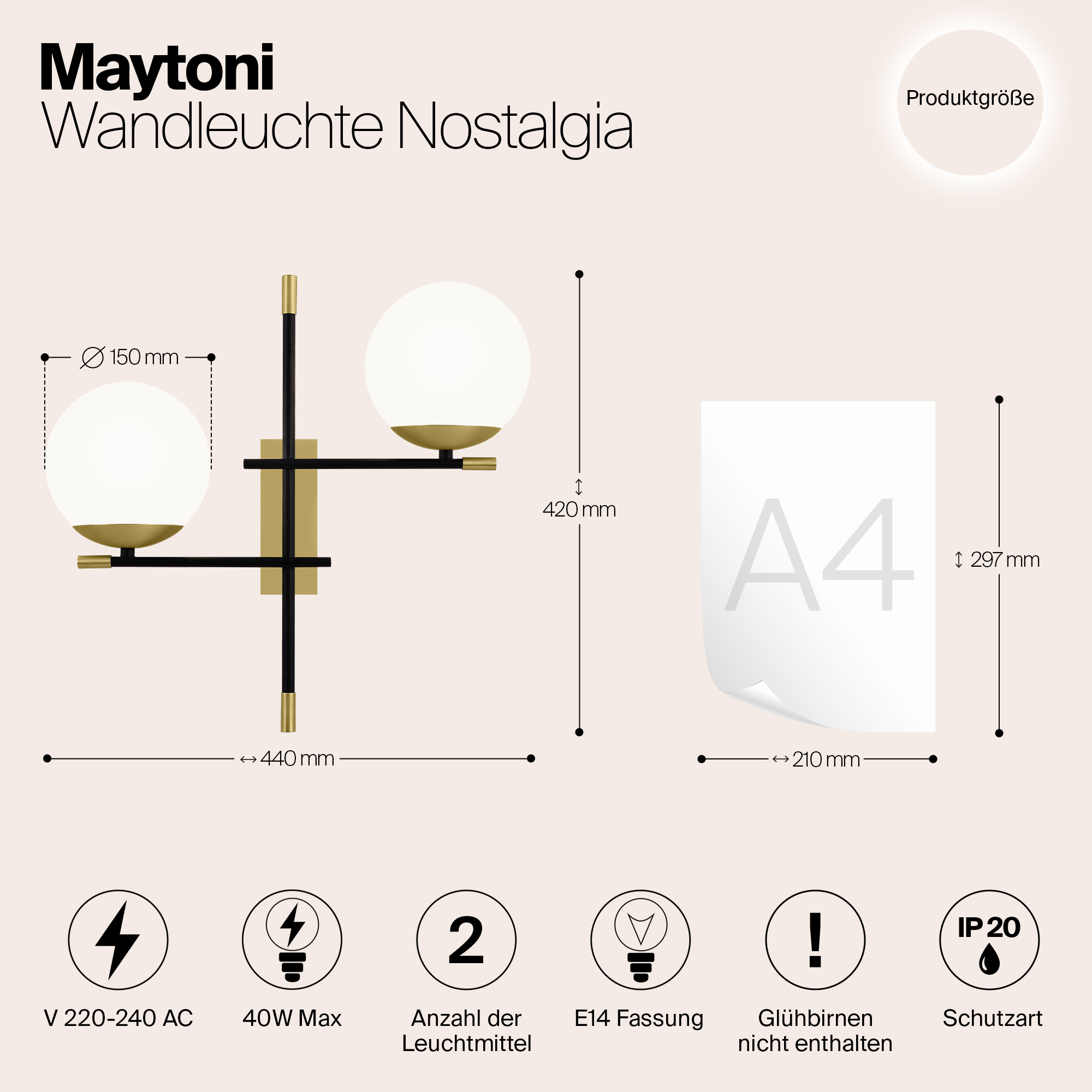 картинка Бра Maytoni Nostalgia MOD050WL-02G от магазина pro-decor.kz