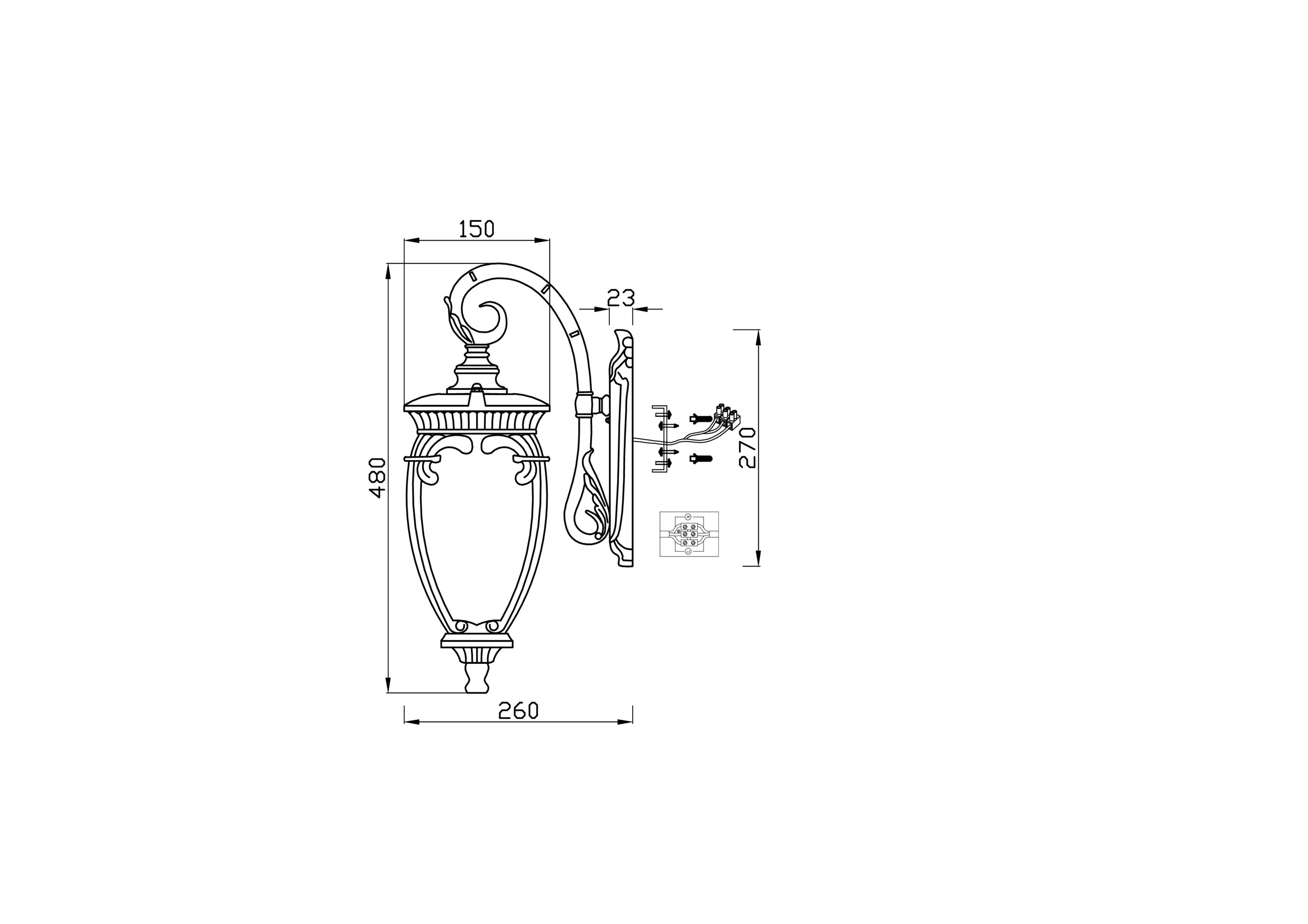 картинка Настенный светильник Maytoni Fleur O414WL-01BZ от магазина pro-decor.kz