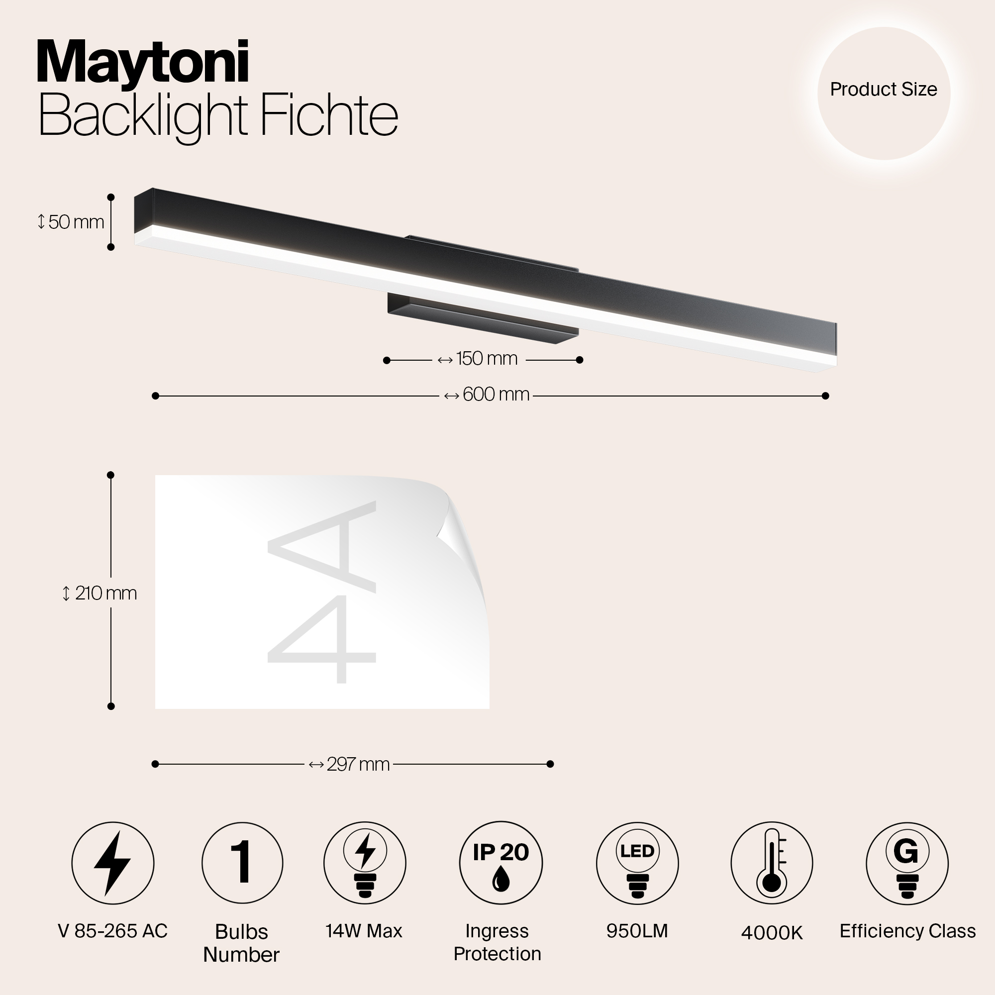 картинка Подсветка Maytoni MIR012WL-L14B4K магазин pro-decor.kz являющийся официальным дистрибьютором в Казахстане картинка Подсветка Maytoni MIR012WL-L14B4K от магазина pro-decor.kz