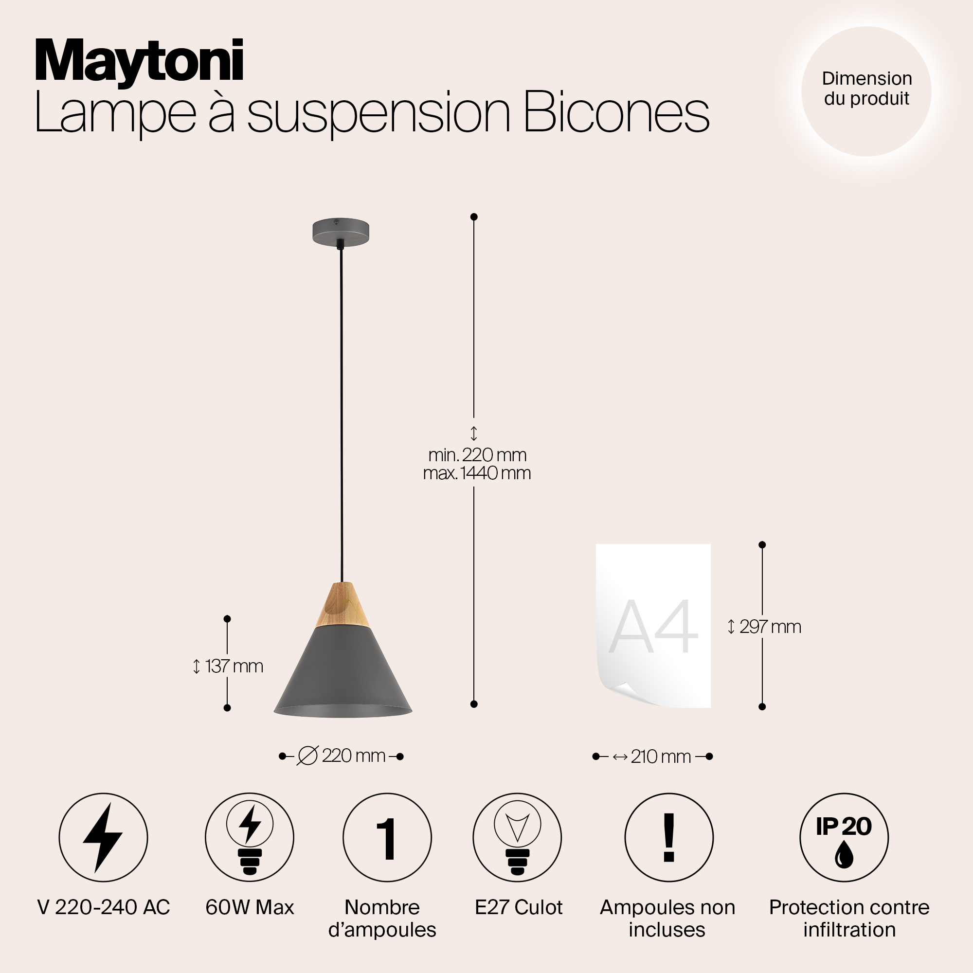 картинка Подвесной светильник Maytoni Bicones P359-PL-220-C магазин pro-decor.kz являющийся официальным дистрибьютором в Казахстане картинка Подвесной светильник Maytoni Bicones P359-PL-220-C от магазина pro-decor.kz