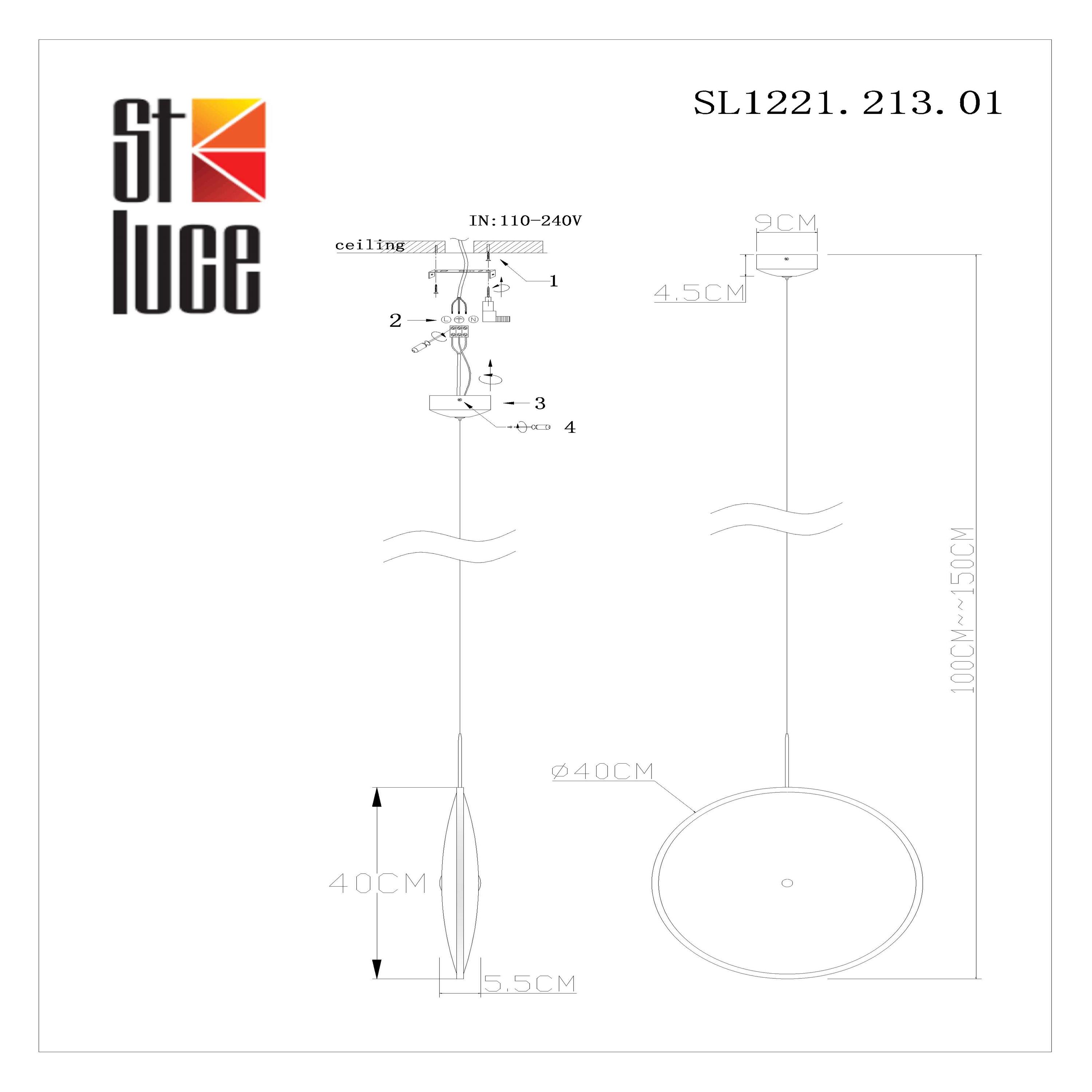 картинка Подвесной светодиодный светильник ST Luce Imente SL1221.213.01 от магазина pro-decor.kz