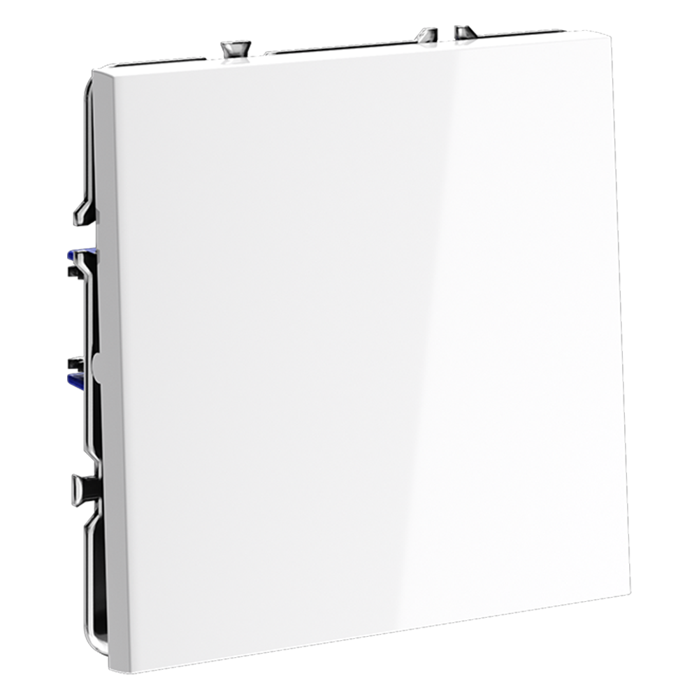 картинка Выключатель встраиваемый VOLTUM S70 одноклавишный 10А, (белый глянцевый) VLS010101 от магазина pro-decor.kz