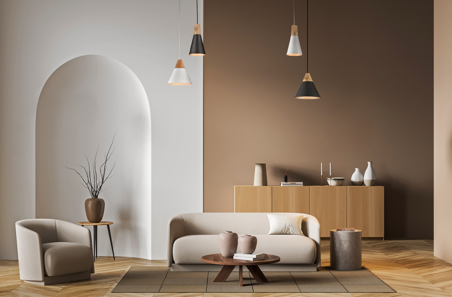 картинка Подвесной светильник Maytoni Bicones P359-PL-140-W от магазина pro-decor.kz