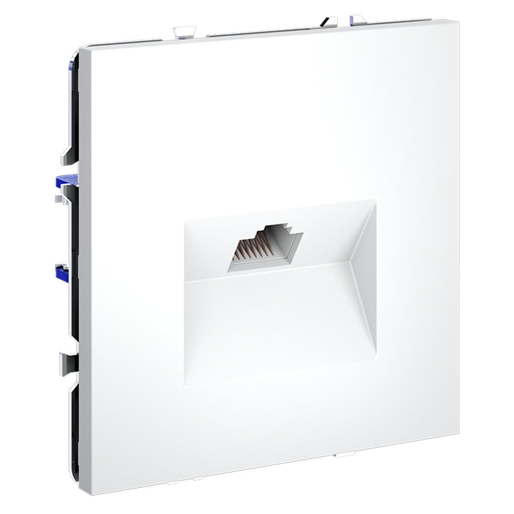 картинка Розетка компьютерная встраиваемая VOLTUM S70 RJ45 кат.6, (белый матовый) VLS060102 от магазина pro-decor.kz