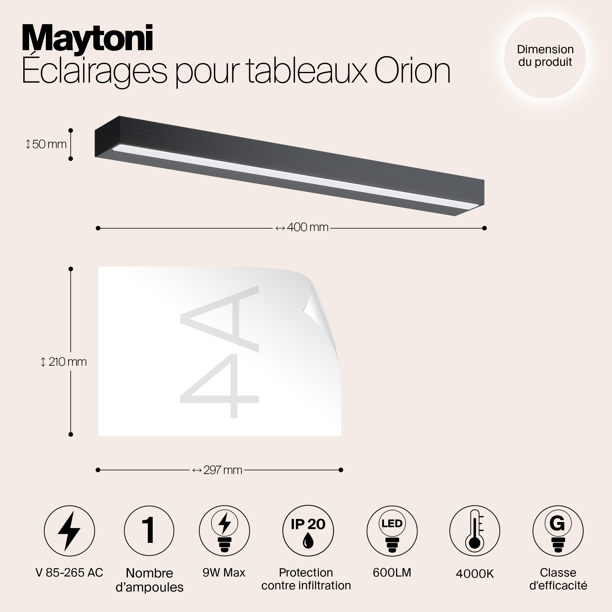 картинка Подсветка Maytoni MIR011WL-L9B4K от магазина pro-decor.kz