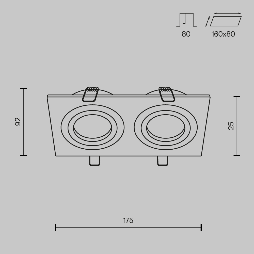 картинка Встраиваемый светильник Maytoni Atom DL024-2-02W от магазина pro-decor.kz