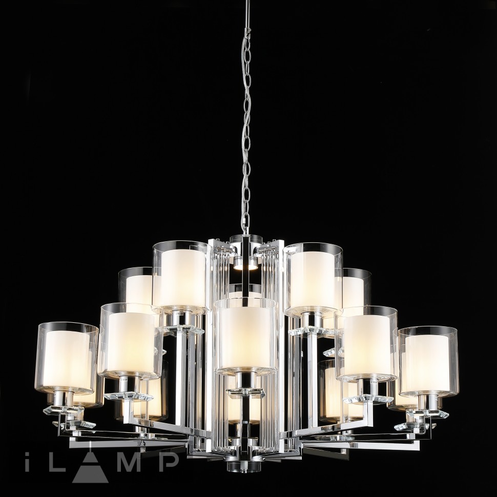 картинка Подвесная люстра iLamp King RM6201-10+5 CR+CL магазин pro-decor.kz являющийся официальным дистрибьютором в Казахстане картинка Подвесная люстра iLamp King RM6201-10+5 CR+CL от магазина pro-decor.kz