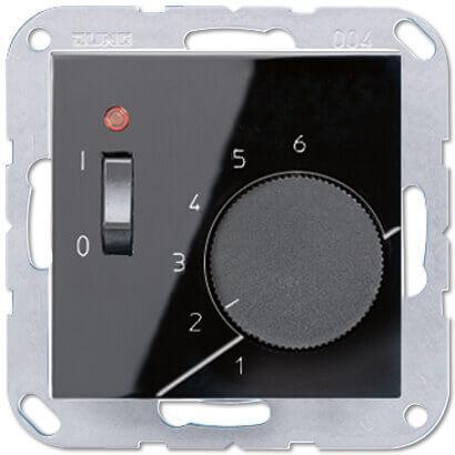 картинка Термостат комнатный 10(4)А Jung A 500 черный TRA231SW от магазина pro-decor.kz