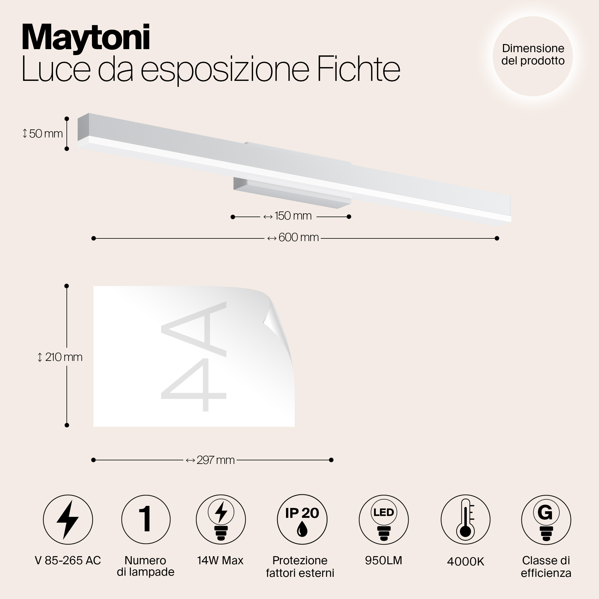 картинка Подсветка Maytoni MIR012WL-L14W4K от магазина pro-decor.kz