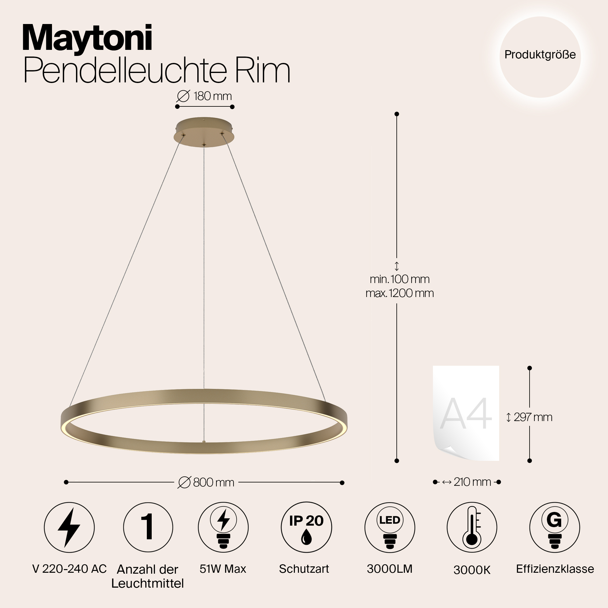 картинка Подвесной светильник Maytoni MOD058PL-L42BS3K от магазина pro-decor.kz