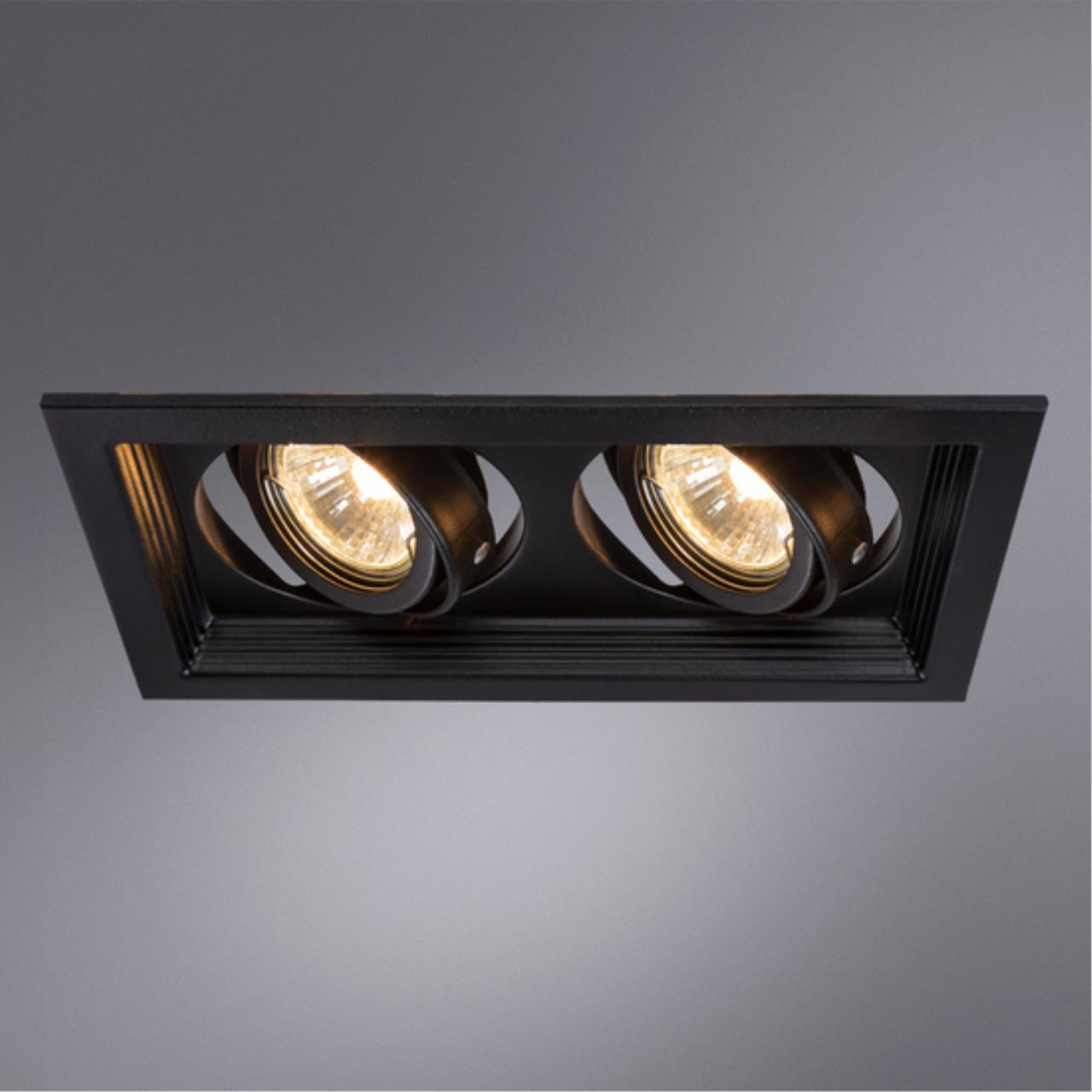 картинка Встраиваемый светильник Arte Lamp Canis A6661PL-2BK от магазина pro-decor.kz