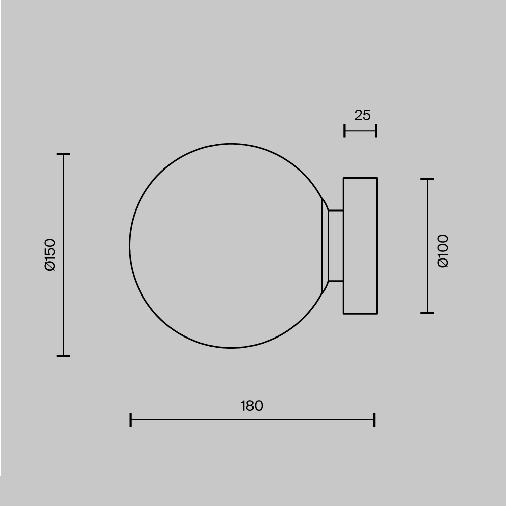 картинка Настенный светильник (бра) Maytoni MOD321WL-01B Basic form от магазина pro-decor.kz