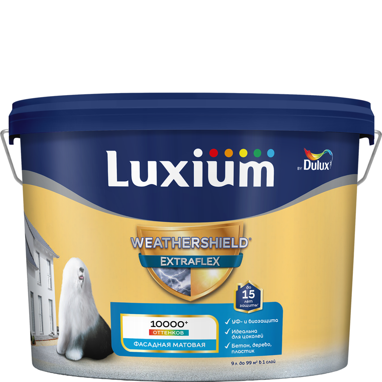Купить Краска фасад Luxium Weathershield Extraflex BC9л Краска фасад Luxium Weathershield Extraflex BC9л