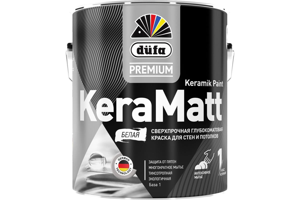 Купить DufaPremium ВД краска KeraMatt база1 0,9л DufaPremium ВД краска KeraMatt база1 0,9л
