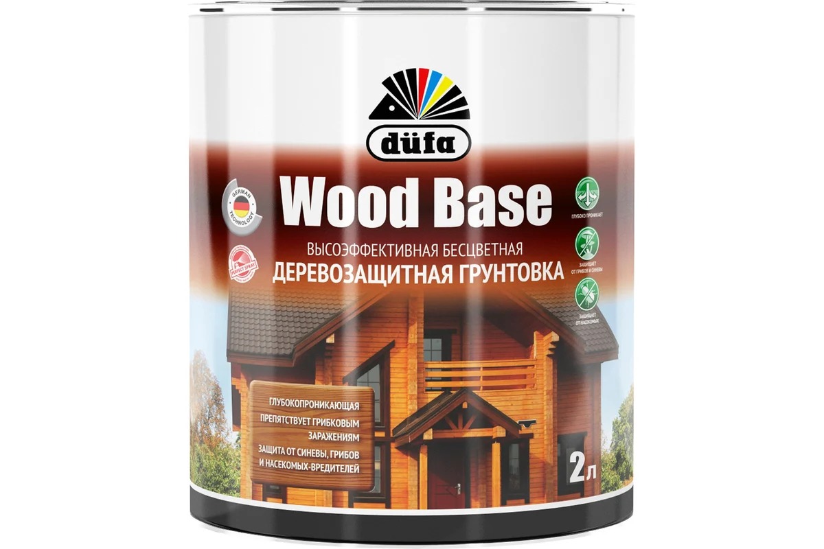 Купить Dufa Грунт WOOD BASE бесцветный 2л Dufa Грунт WOOD BASE бесцветный 2л