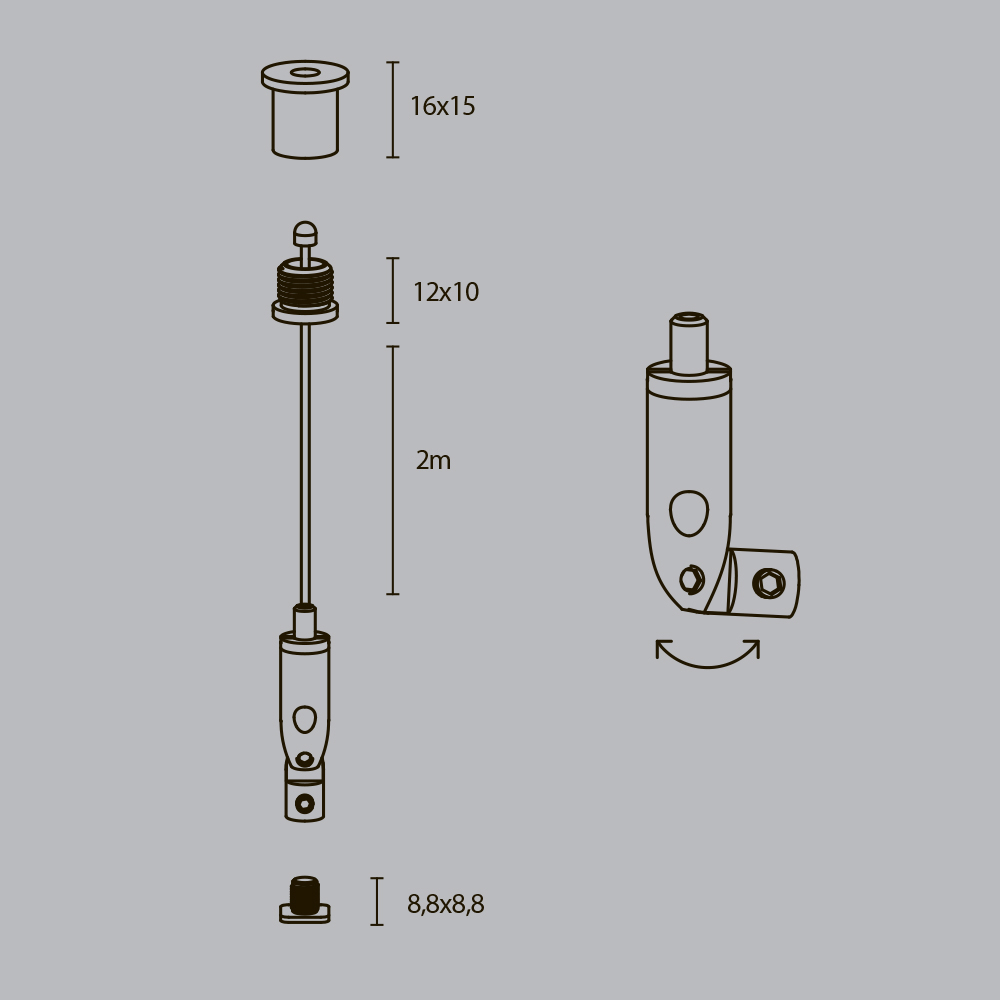 картинка Комплектующие к светодиодной ленте Led Strip ALM-3535R-P-2M от магазина pro-decor.kz