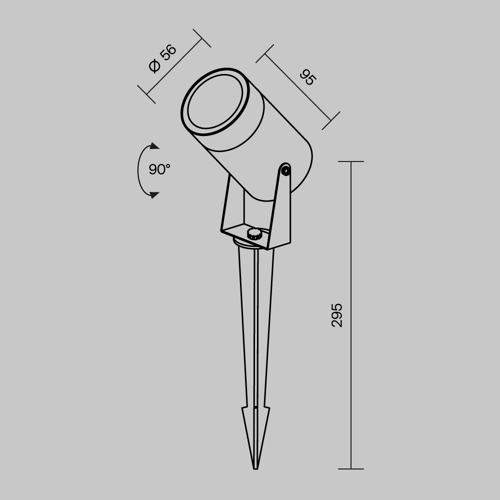 картинка Ландшафтный светильник Maytoni Scope O025FL-01B магазин pro-decor.kz являющийся официальным дистрибьютором в Казахстане картинка Ландшафтный светильник Maytoni Scope O025FL-01B от магазина pro-decor.kz