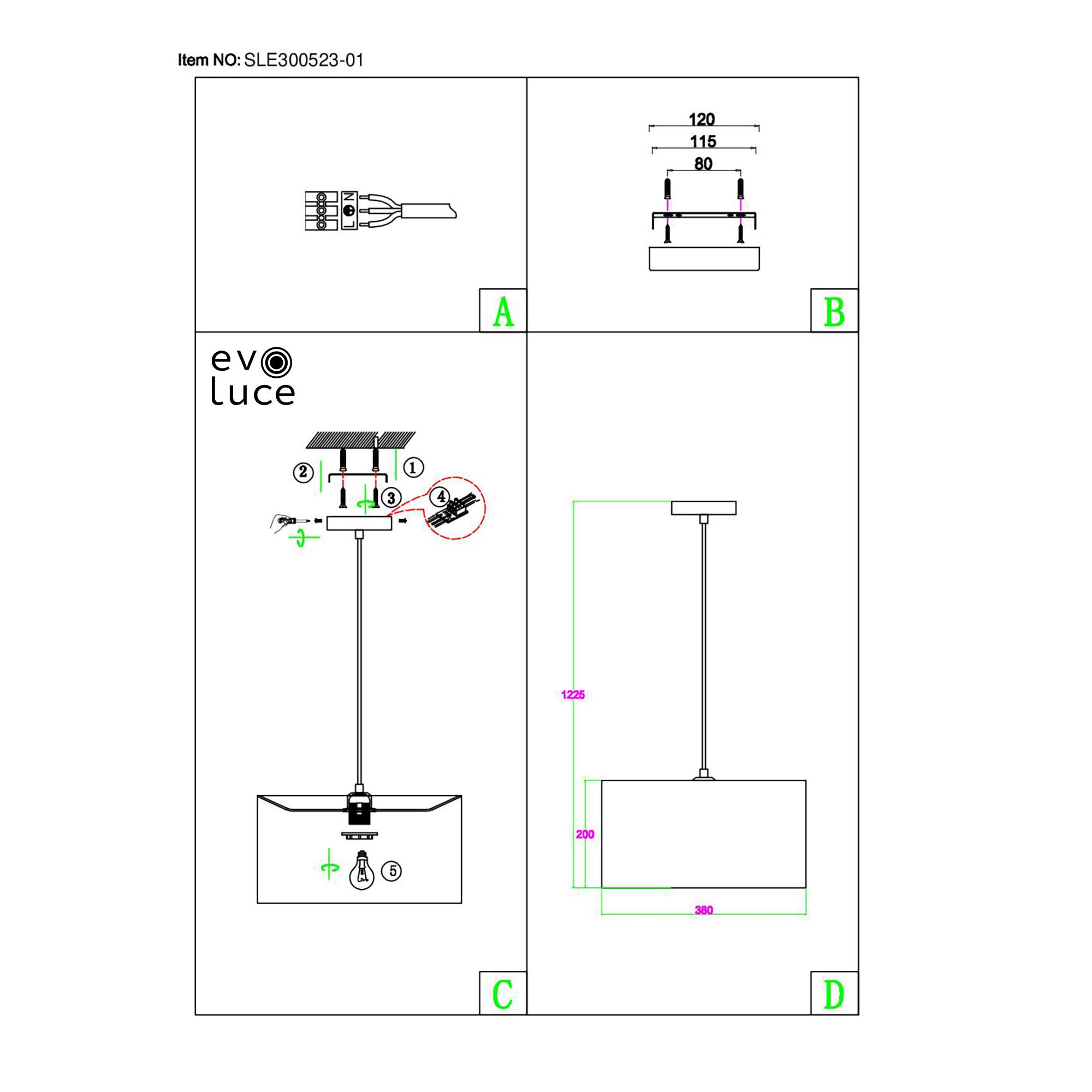 картинка Подвесной светильник Evoluce Brescia SLE300553-01 от магазина pro-decor.kz