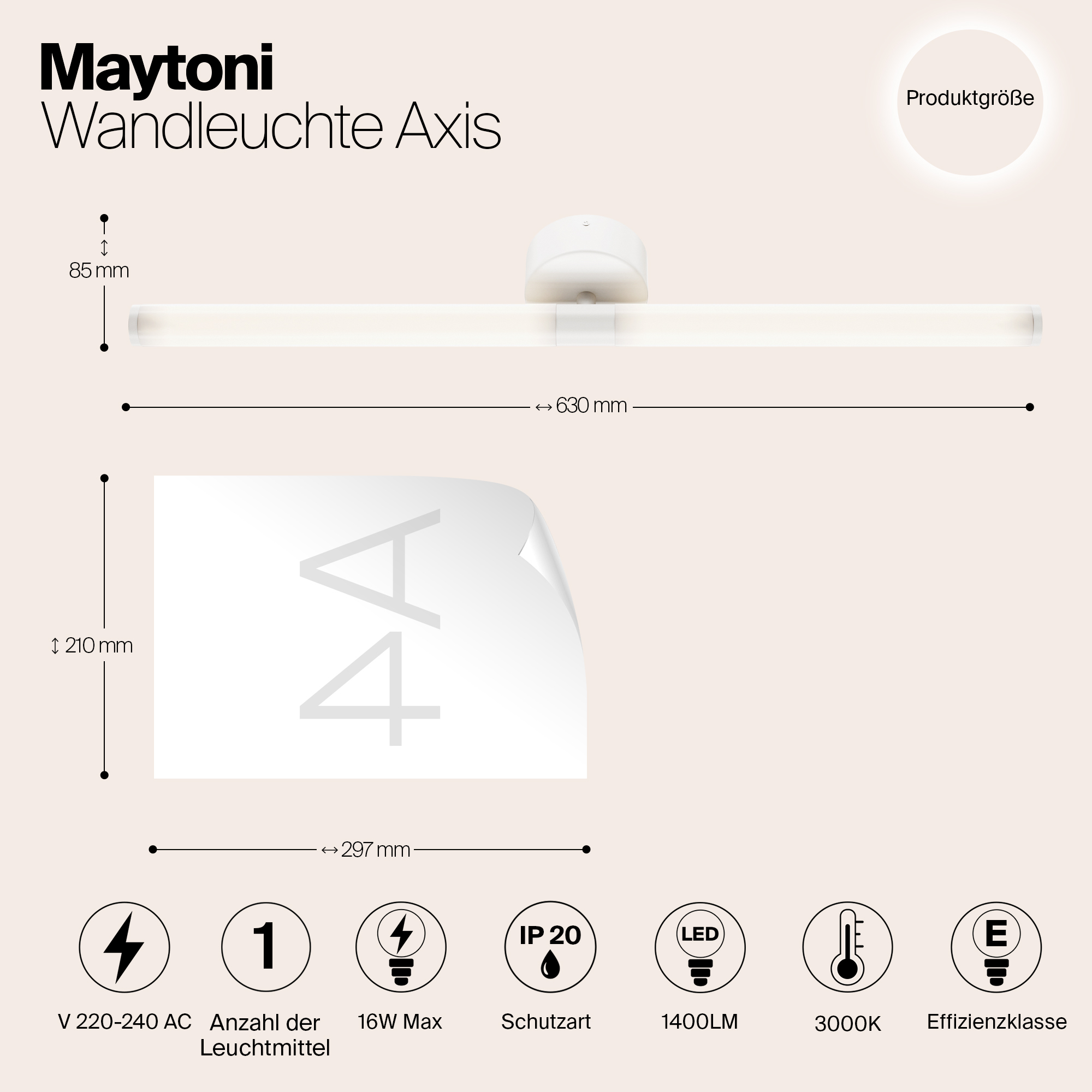 картинка Настенный светильник (бра) Maytoni MOD106WL-L16W3K от магазина pro-decor.kz