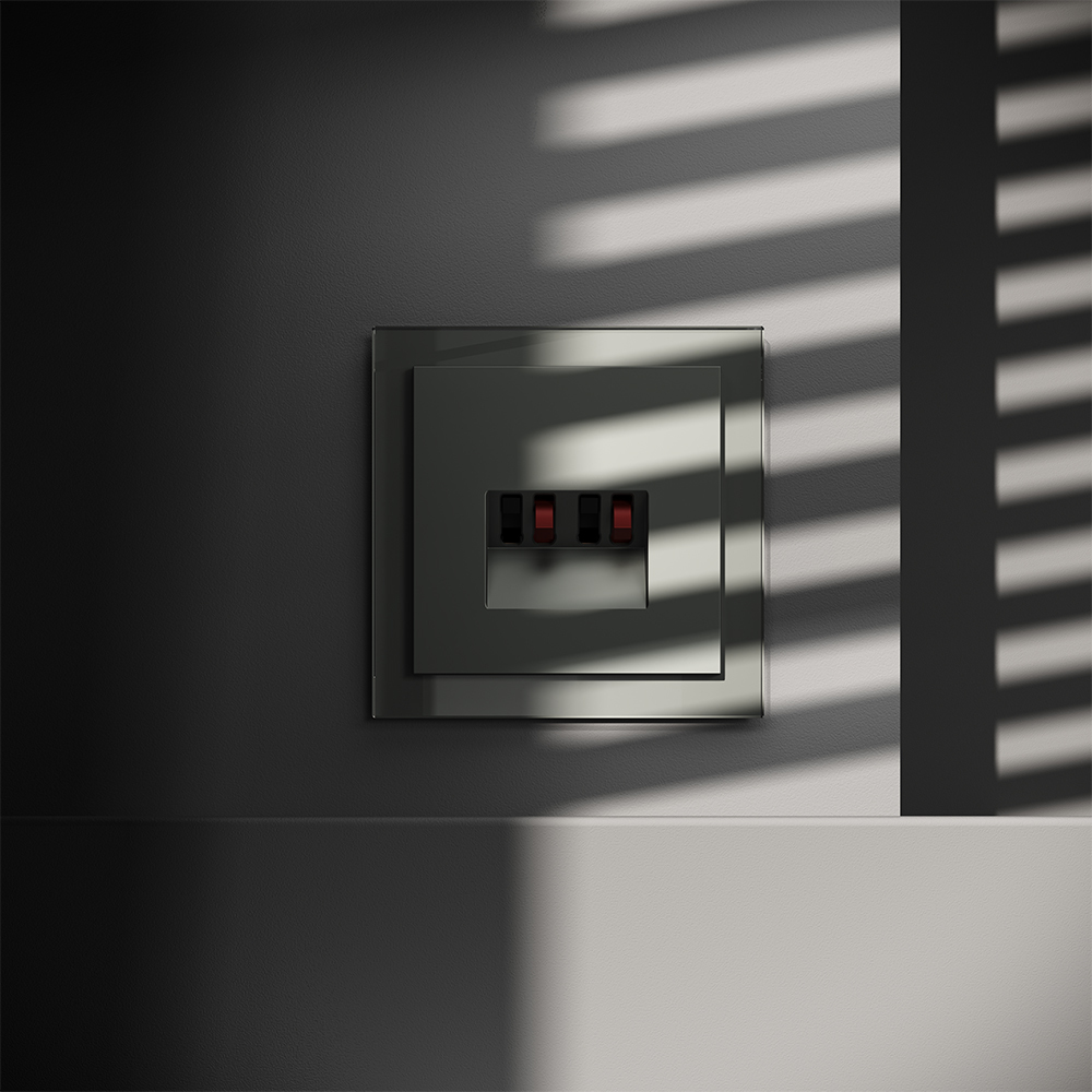 картинка Розетка акустическая встраиваемая VOLTUM S70 4-местная, (титан) VLS060306 от магазина pro-decor.kz