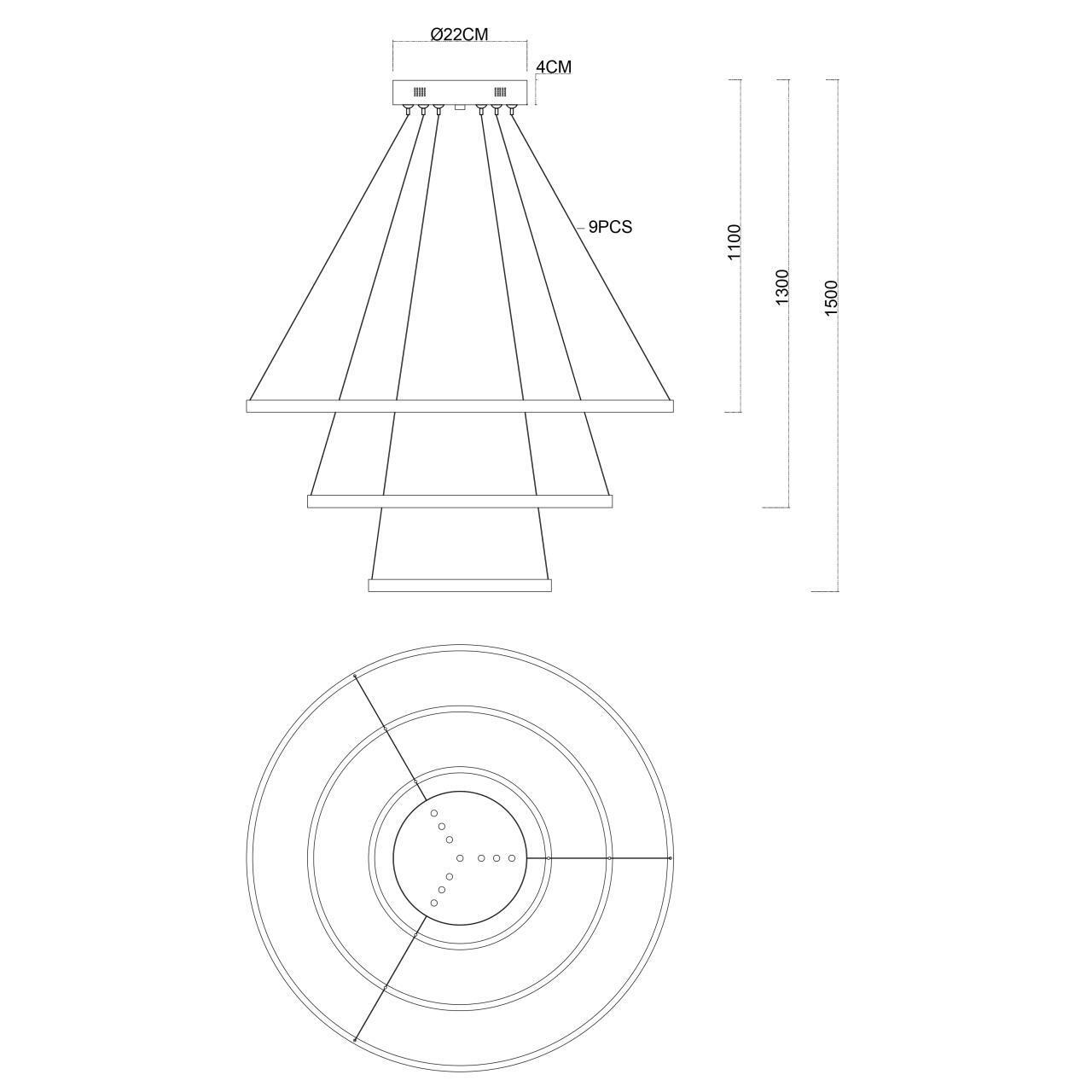 картинка Потолочная чаша Canopy 4591-220-9BR от магазина pro-decor.kz