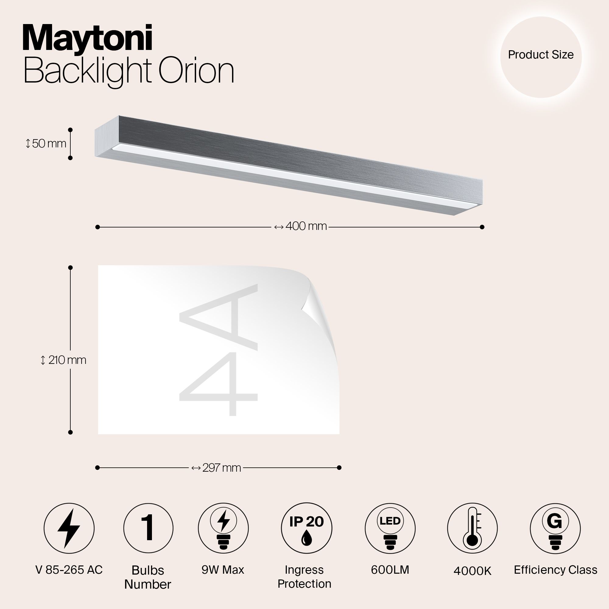 картинка Подсветка для зеркал Maytoni MIR011WL-L9S4K от магазина pro-decor.kz