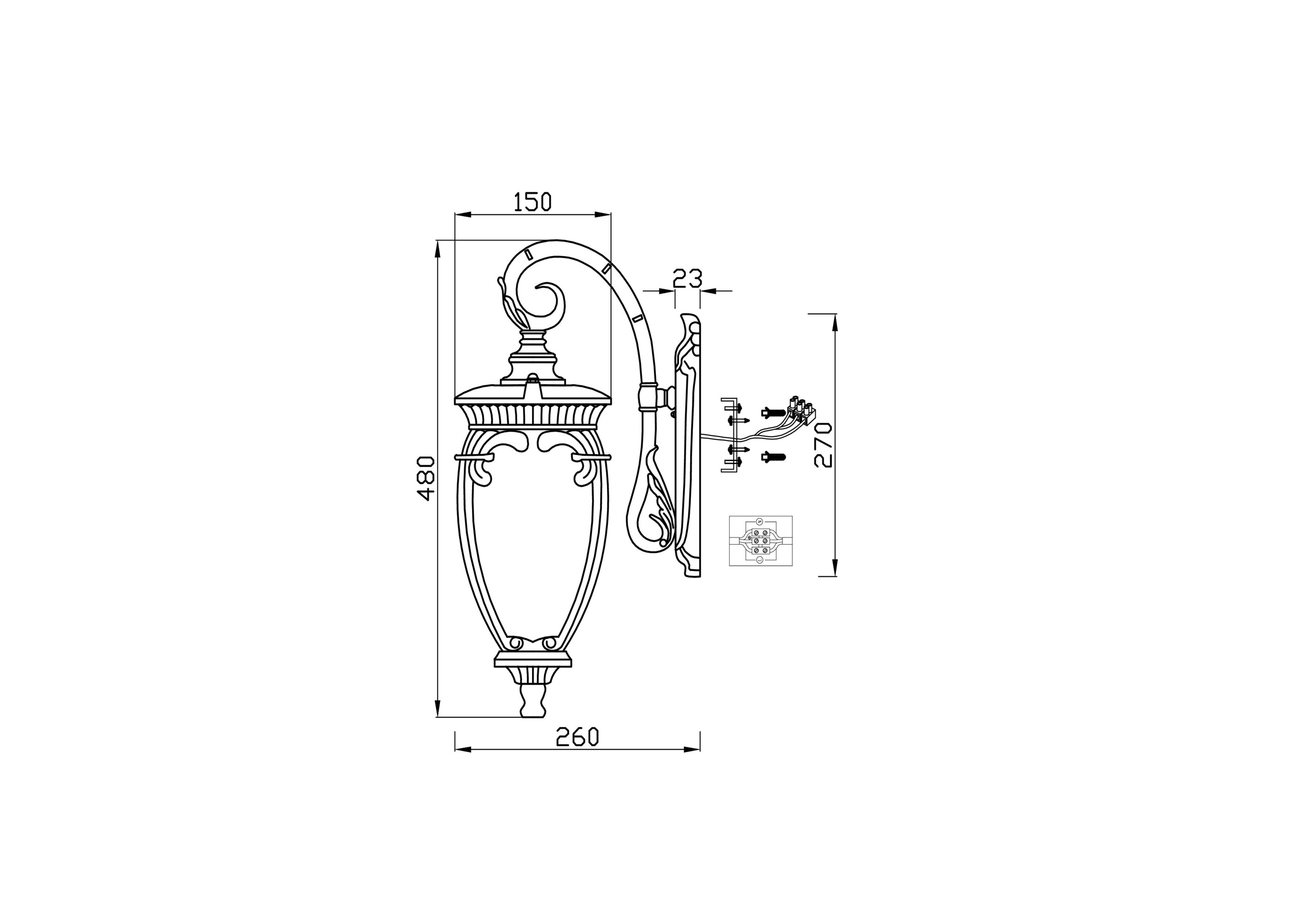 картинка Настенный светильник Maytoni Fleur O414WL-01GB от магазина pro-decor.kz