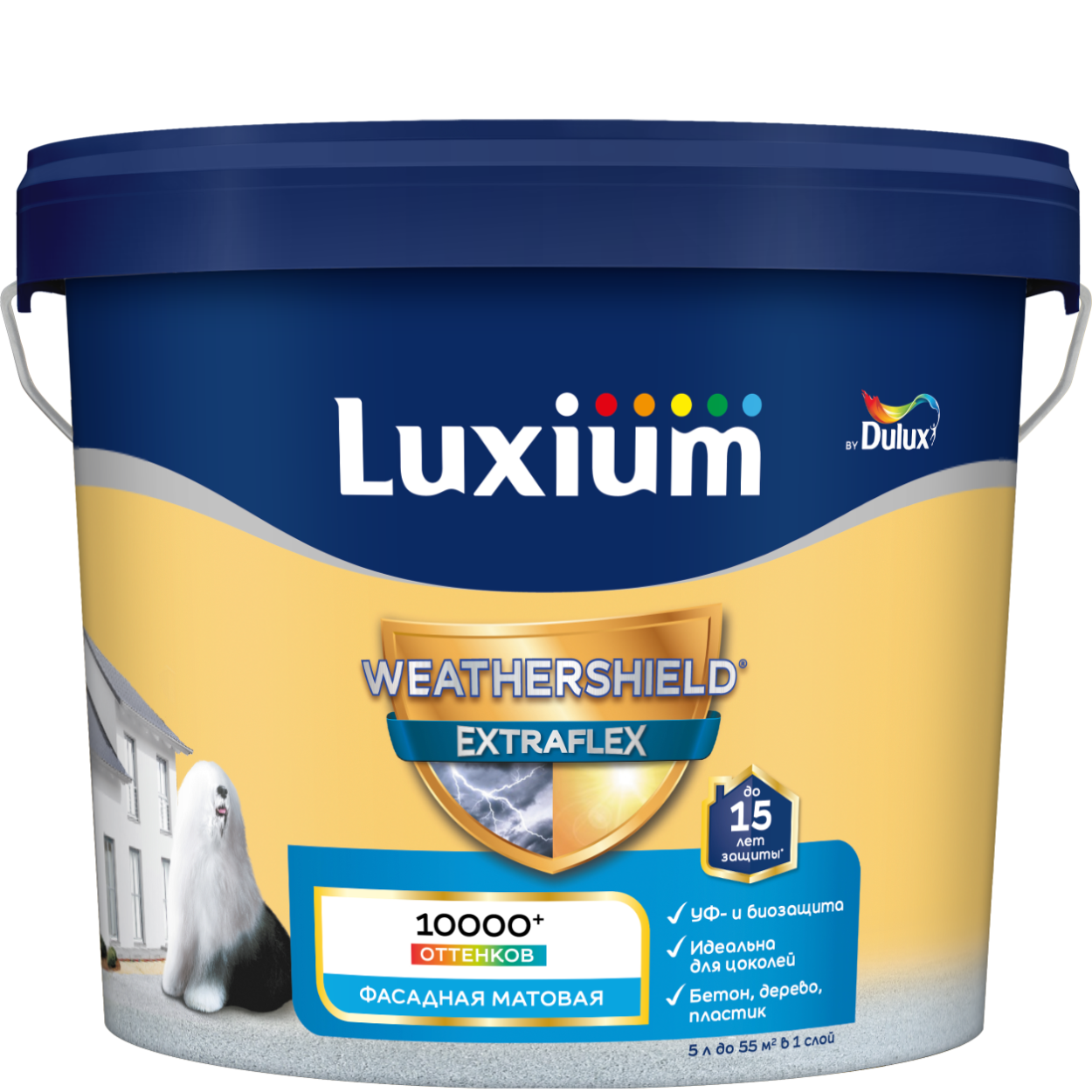 Купить Краска фасад Luxium Weathershield Extraflex BC4,5л Краска фасад Luxium Weathershield Extraflex BC4,5л