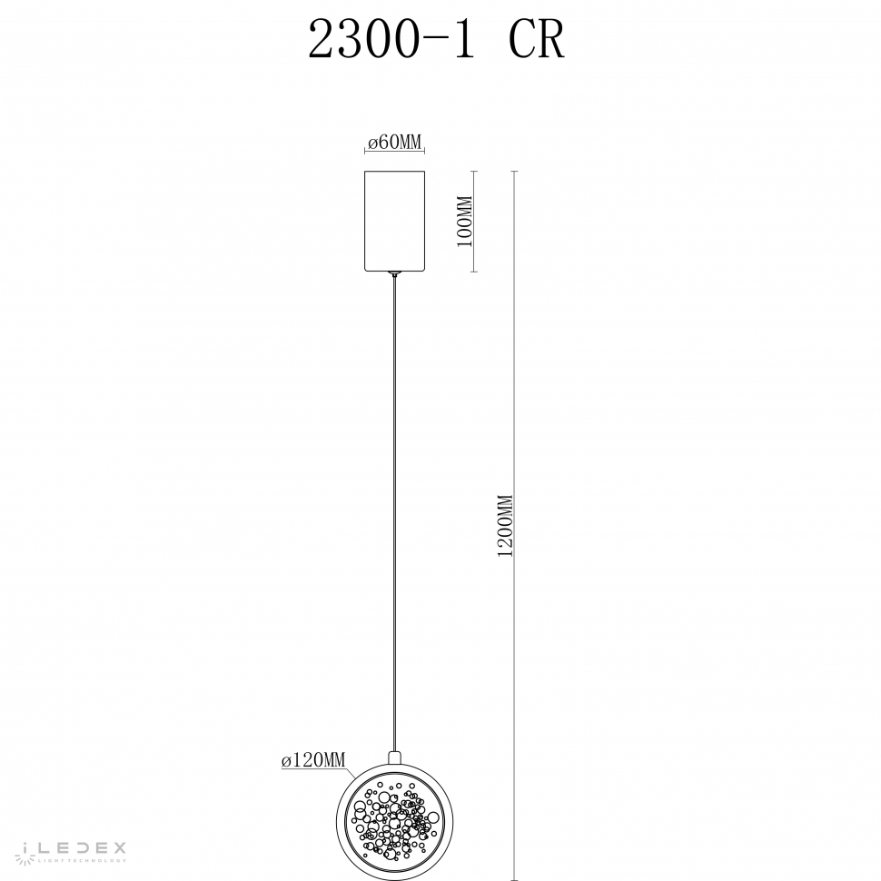 картинка Светильник подвесной iLedex Sonos iLedex 2300-1 CR от магазина pro-decor.kz