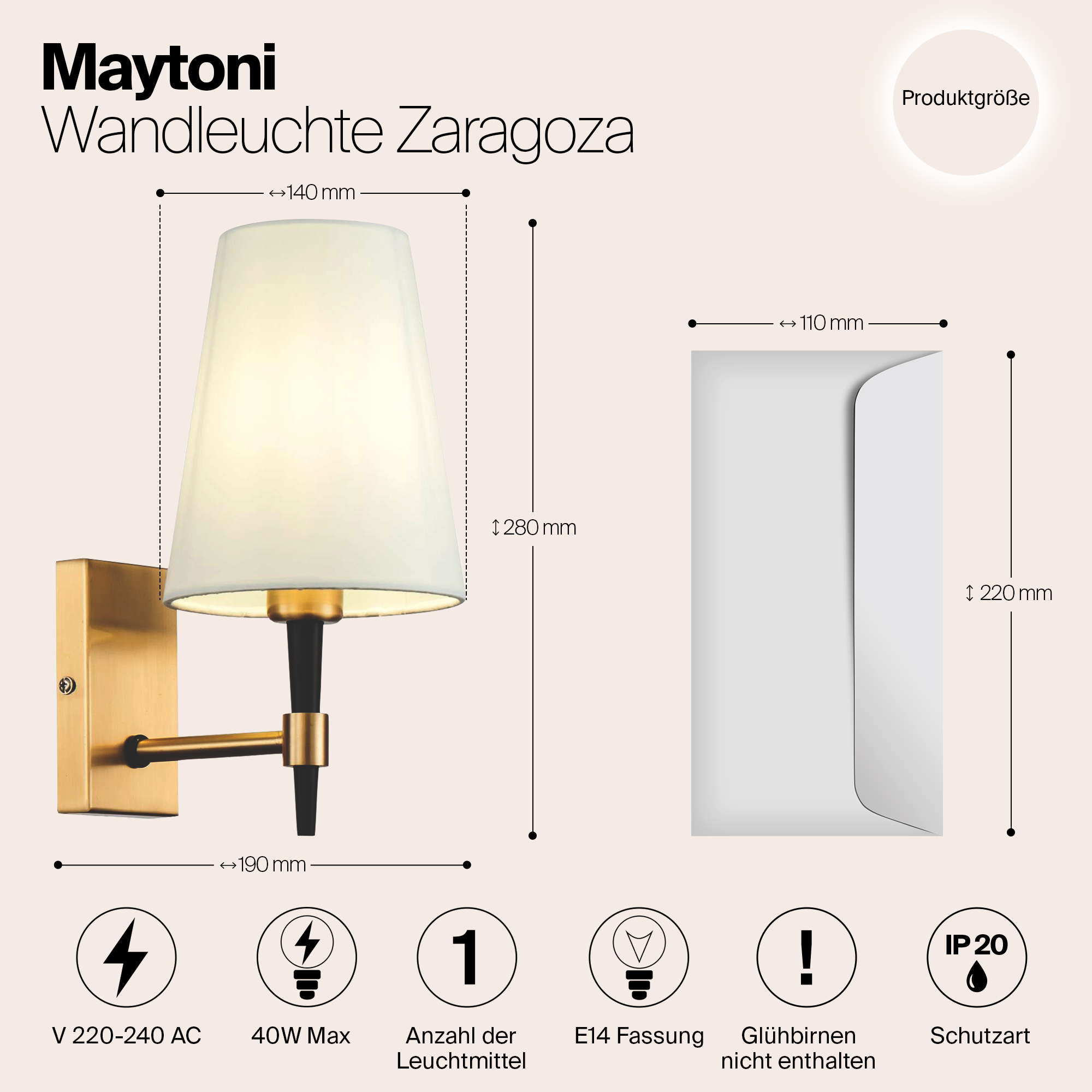 картинка Бра Maytoni Zaragoza H001WL-01BS магазин pro-decor.kz являющийся официальным дистрибьютором в Казахстане картинка Бра Maytoni Zaragoza H001WL-01BS от магазина pro-decor.kz
